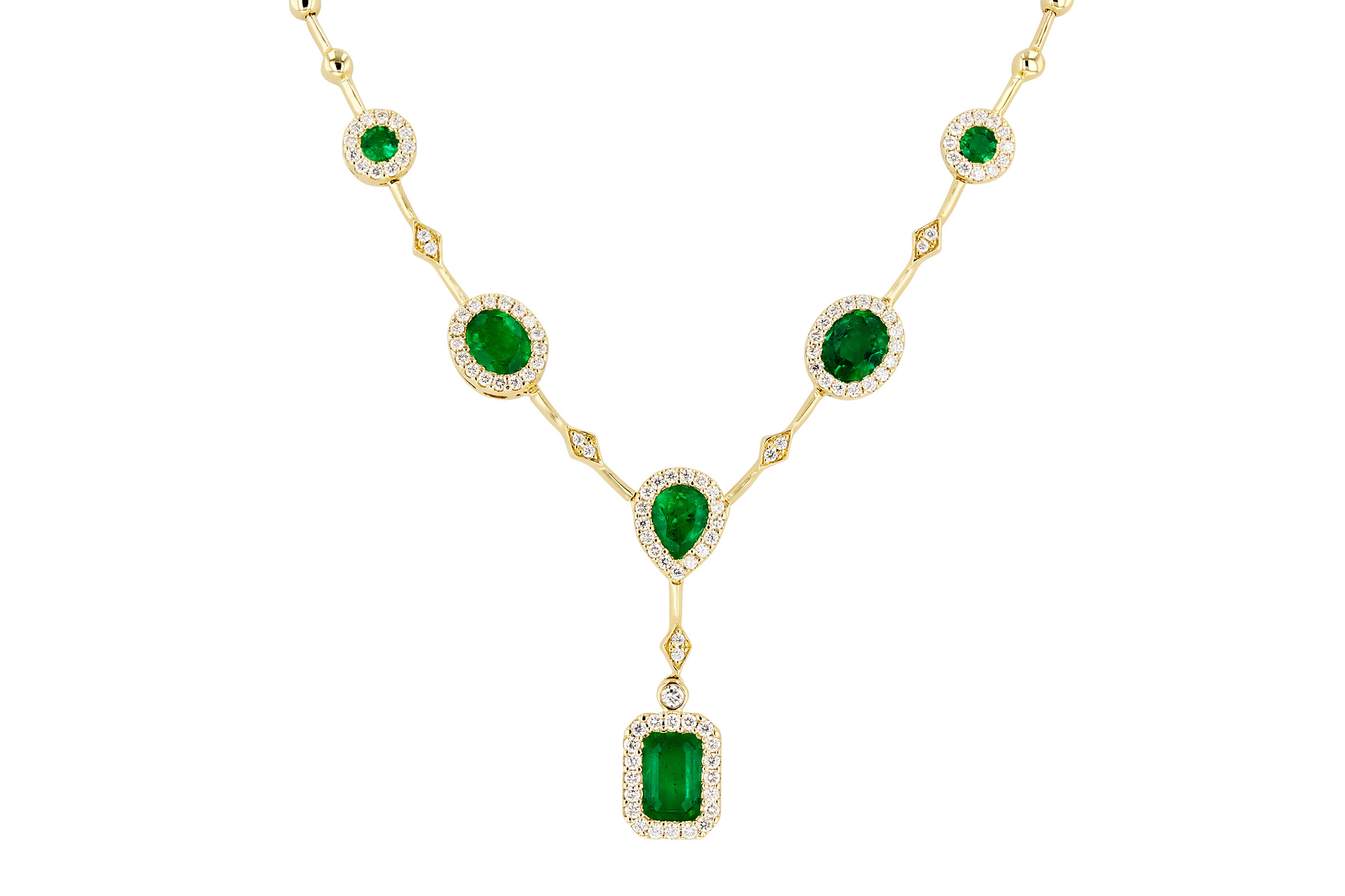 L276-02190: NECKLACE 1.66 TW EMERALD 2.08 TGW (17")