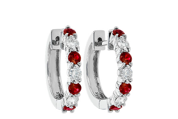 M001-48571: EARRINGS .64 RUBY 1.05 TGW