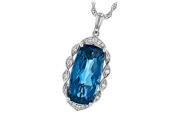 M190-55826: NECK 6.70 LONDON BLUE TOPAZ 6.81 TGW