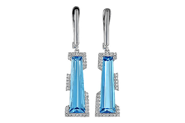 M190-55899: EARR 6.12 TW BLUE TOPAZ 6.33 TGW