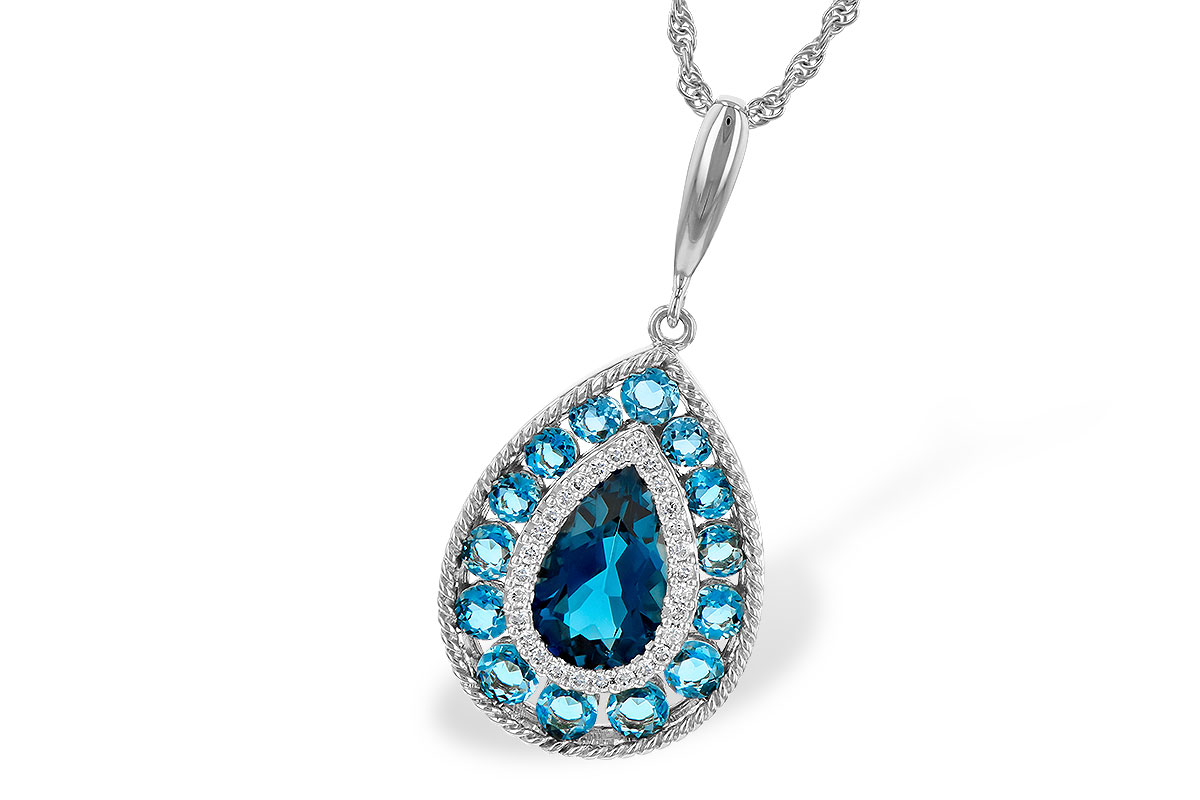 M190-58617: NECK 2.55 TW BLUE TOPAZ 2.65 TGW
