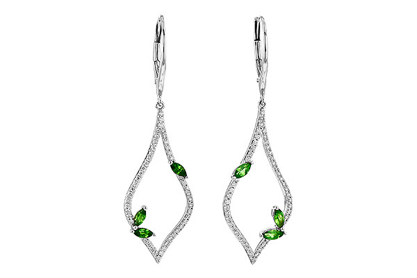 M190-60444: EARR .42 GREEN GARNET .77 TGW