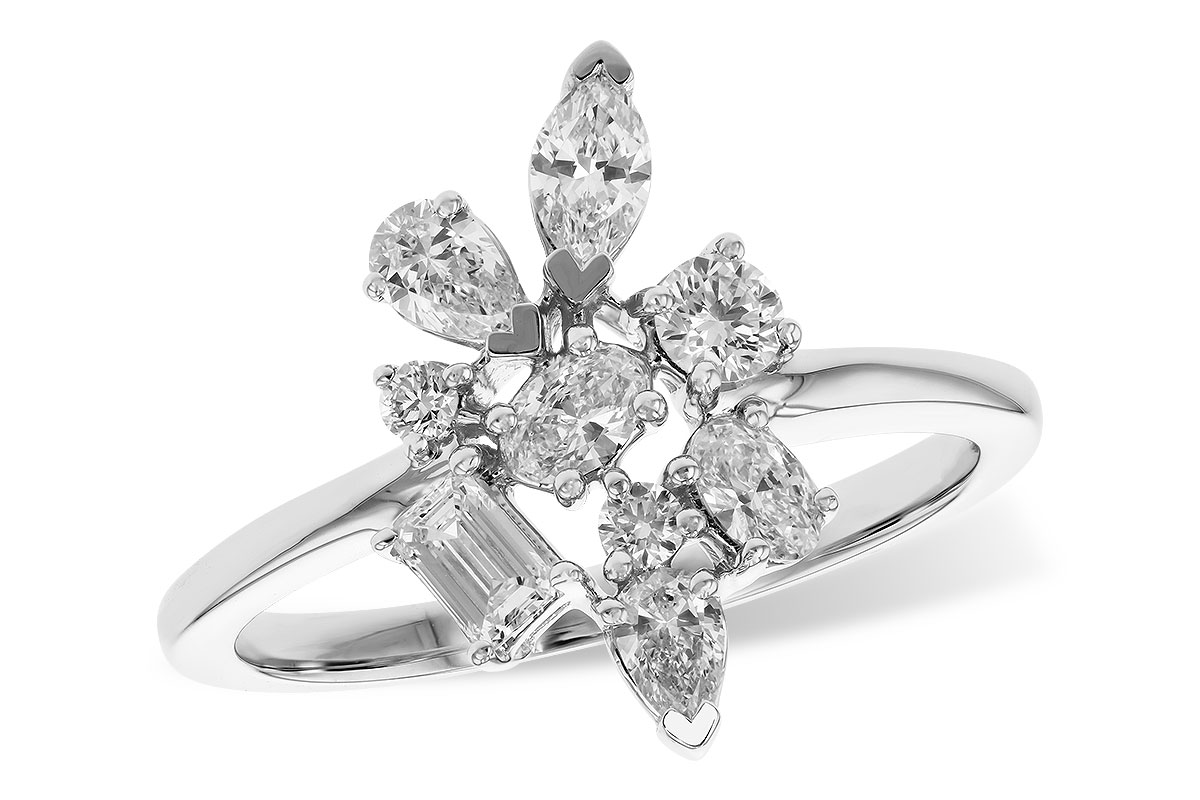 M274-25908: LDS DIA RG .75 TW FANCY CUT DIAMONDS