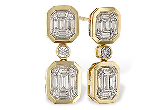 M275-09517: EARRINGS .38 BAG .45 TW