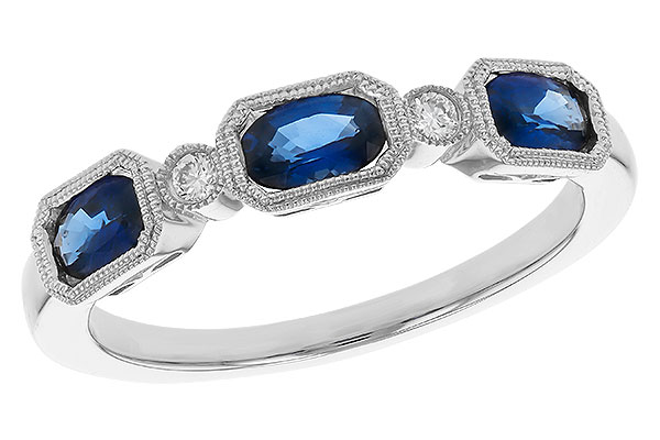 M275-11326: LDS WED RG .72 SAPPHIRE .77 TGW (4x3MM SAPP)