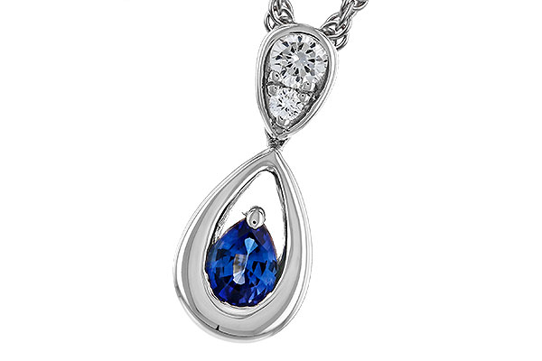 M275-12235: NECKLACE .21 SAPPHIRE .27 TGW (4x3 SAPP)