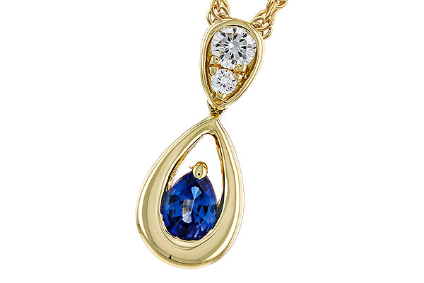 M275-12235: NECKLACE .21 SAPPHIRE .27 TGW (4x3 SAPP)