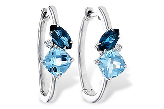 M275-13099: EARRINGS 1.82 TW BLUE TOPAZ 1.86 TGW