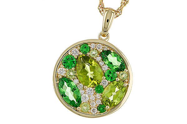 M275-13117: NECK 2.20 TW SEMI-PRECIOUS (TSAV, PER) 2.37 TGW