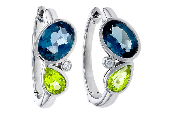 M275-17699: EARRINGS 2.97 SEMI-PREC (PER,LBT) 3.00 TGW