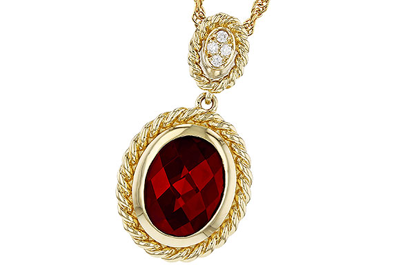M276-00408: NECKLACE 2.10 GARNET 2.12 TGW (9x7MM GAR)