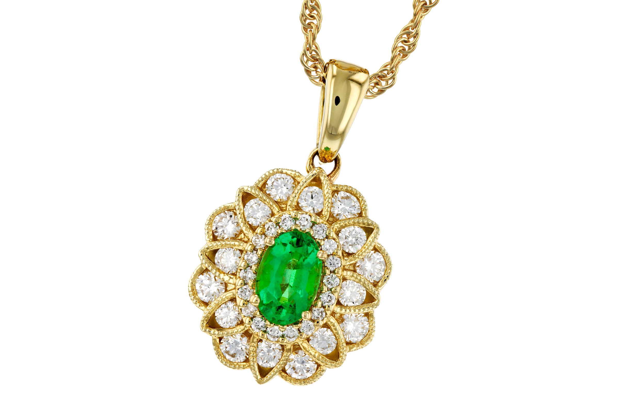 M276-01326: NECK .46 EMERALD .98 TGW (6X4 EMER)